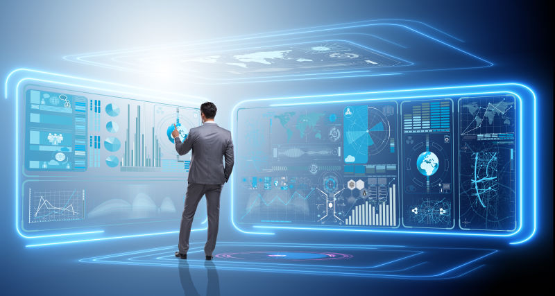 商人正在观看数据