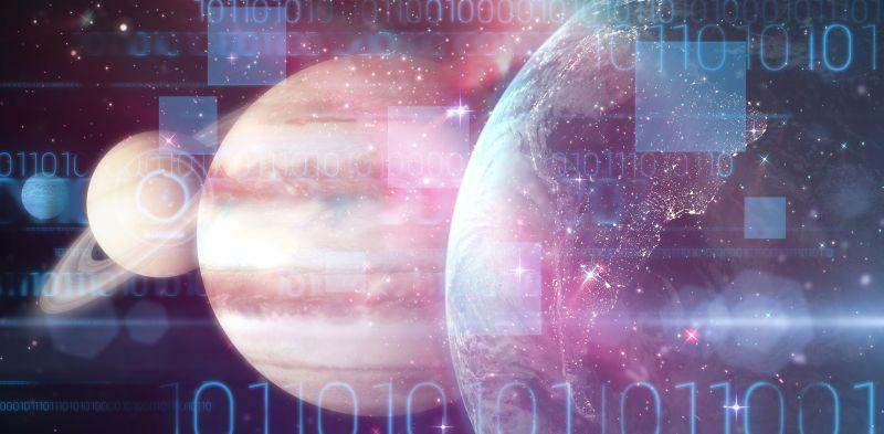 美丽的太阳系星球合成图像