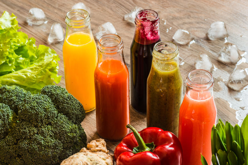 健康排毒的蔬菜与果汁