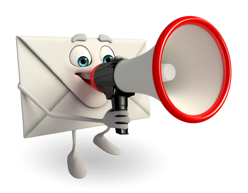 卡通版信封拿着话筒