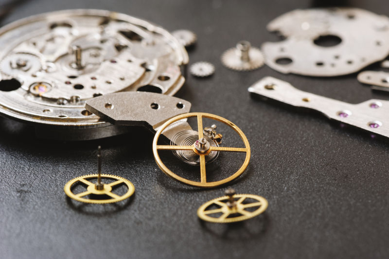特写手表零件
