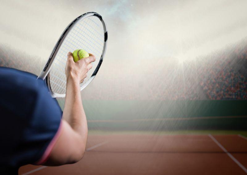 体育场网球运动员