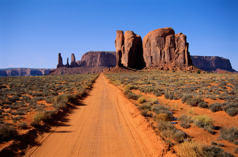 沙漠中的小路