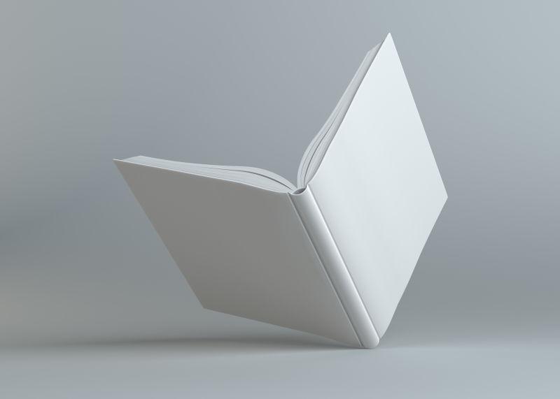 翻开的白色书籍