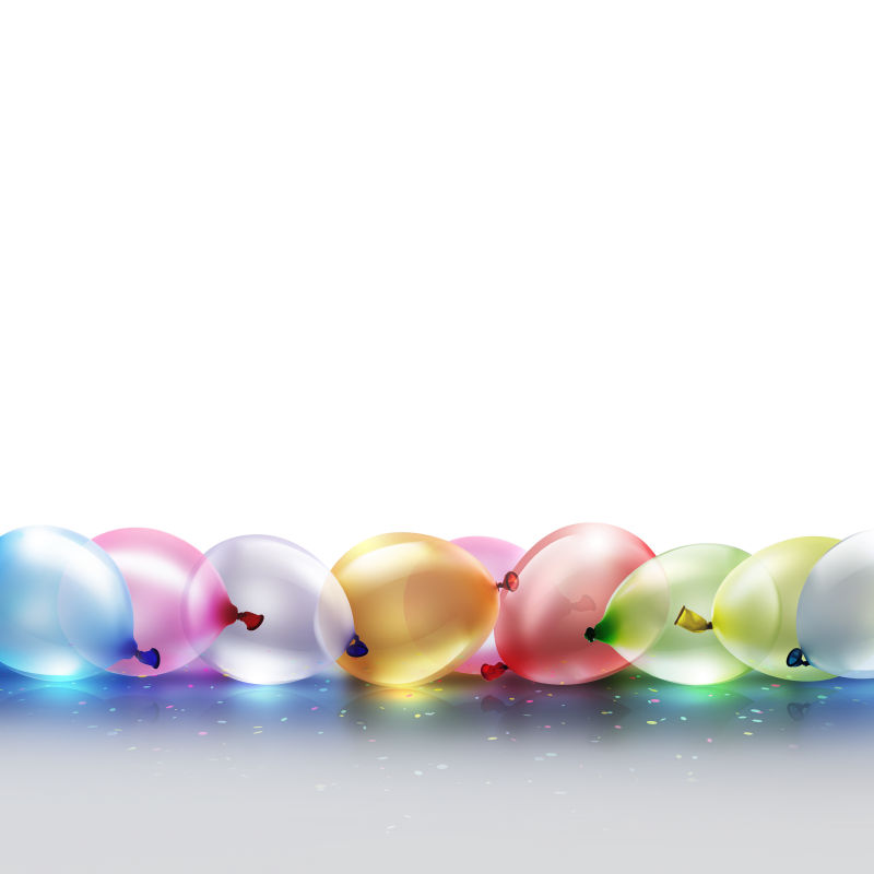 地面上的彩色气球