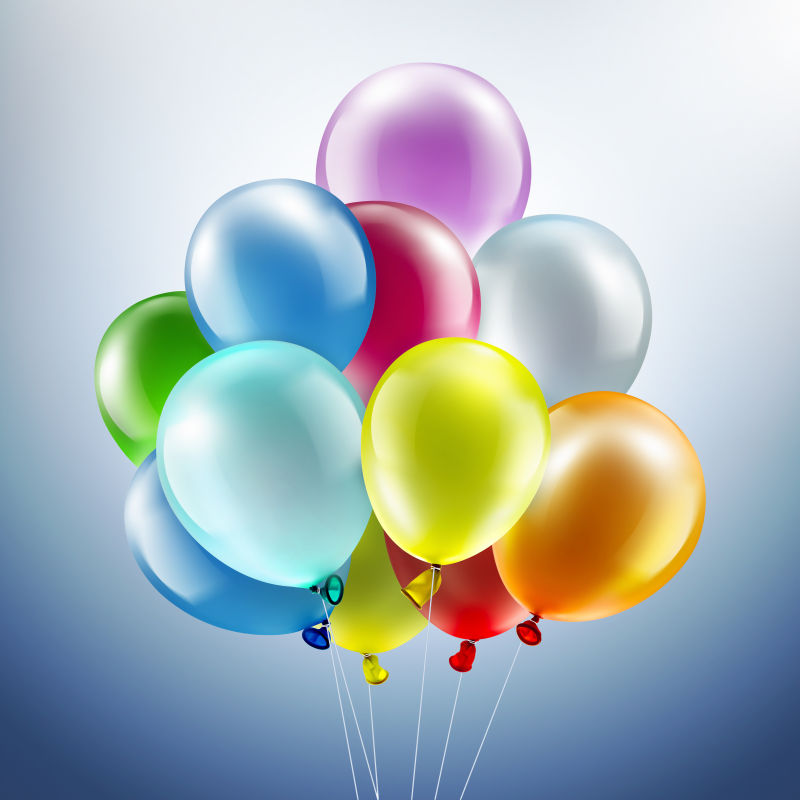 颜色不同的气球