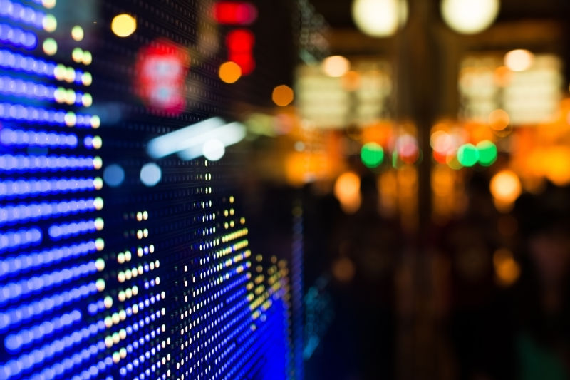 商业股票市场价格显示