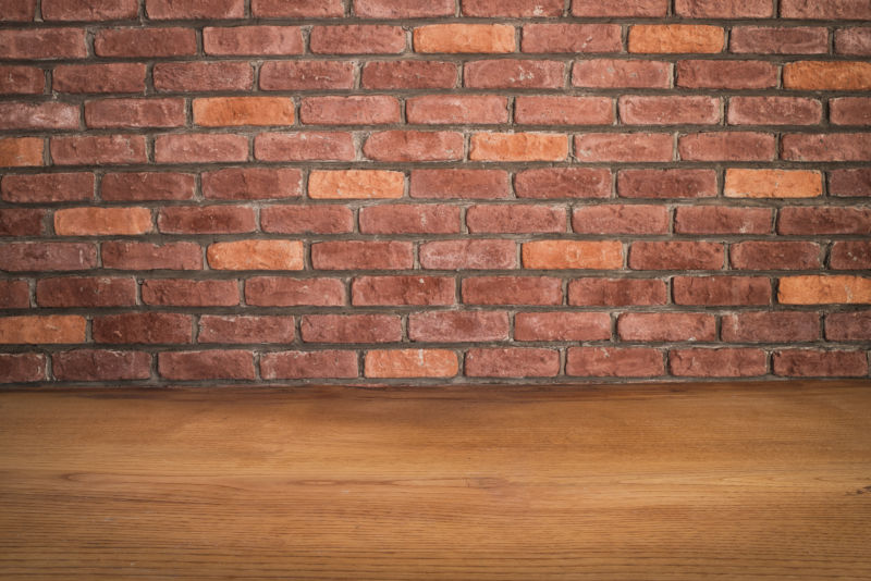 现代的红砖墙壁