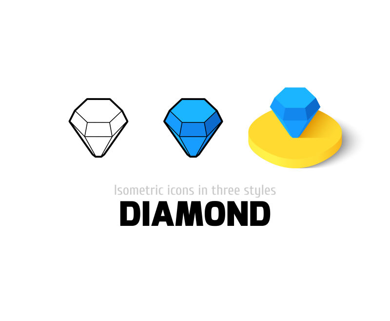 矢量创意钻石的图标设计