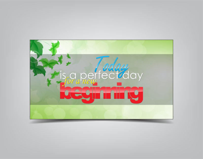 矢量的励志卡片