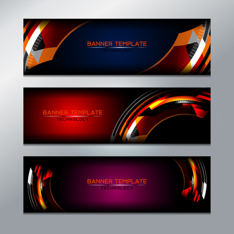 红色图案的矢量商业横幅