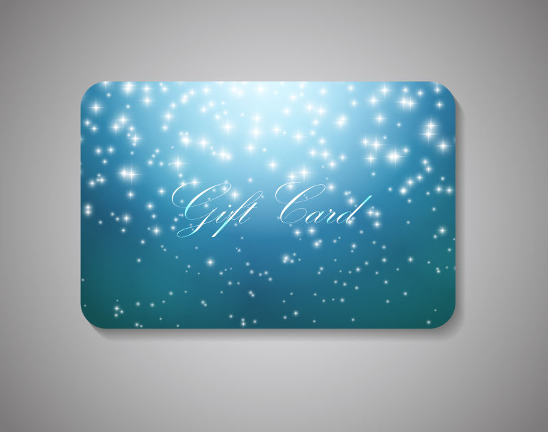 星空背景的矢量礼品卡设计