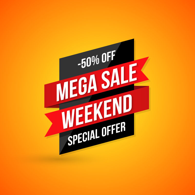 矢量商品促销折扣海报