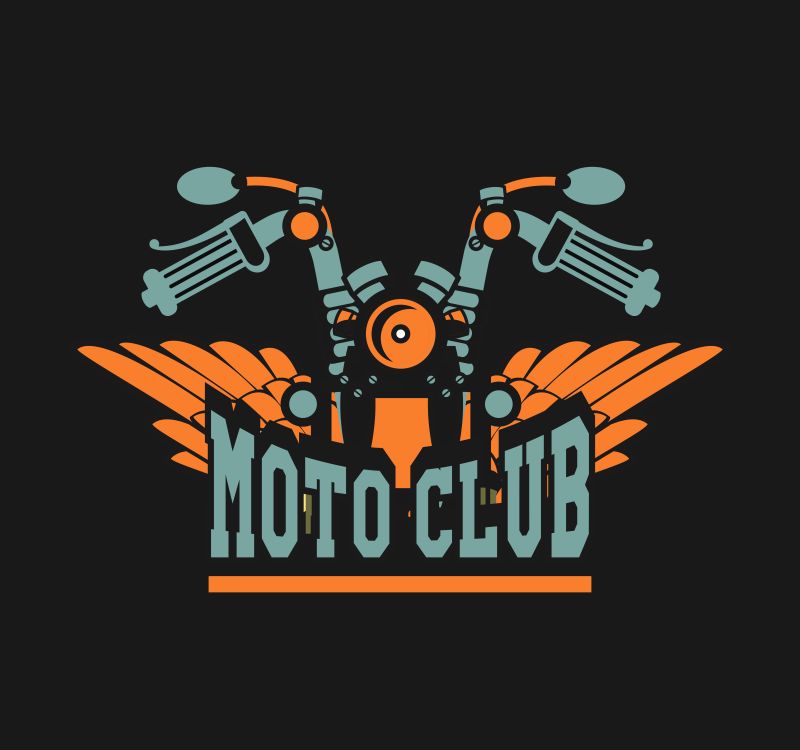 创意矢量摩托车俱乐部的插图设计