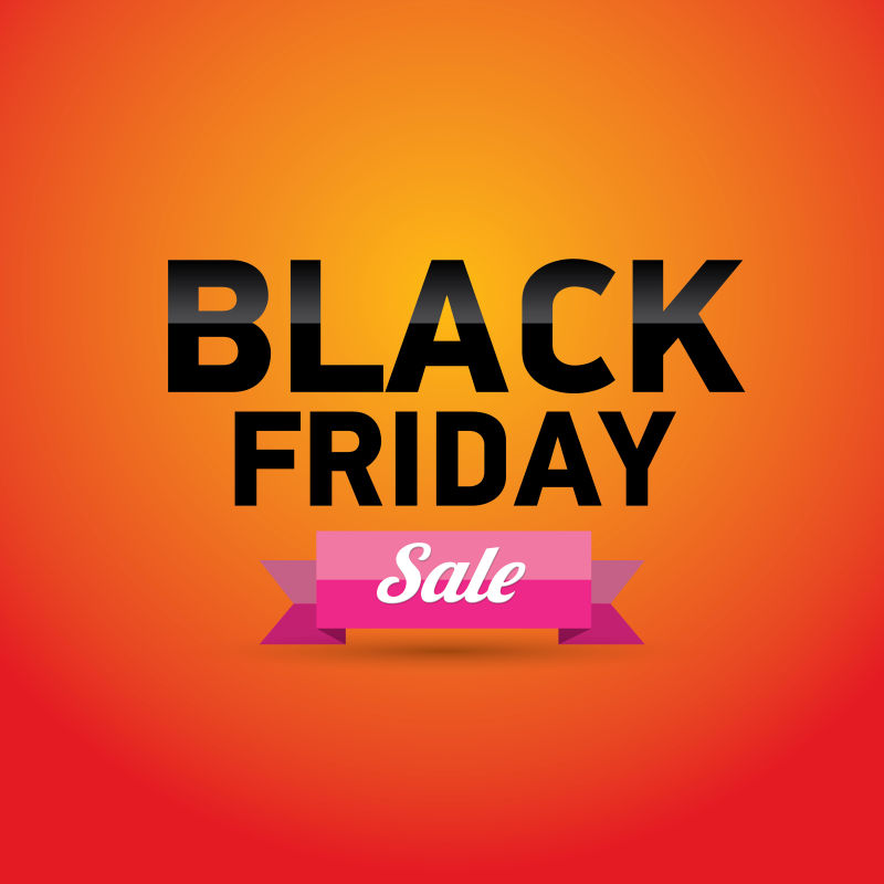 黑色星期五的销售标签矢量插图