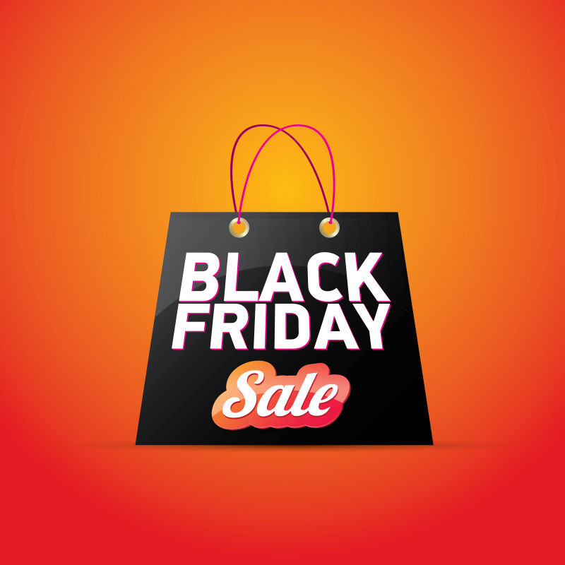 矢量的黑色星期五销售活动标签