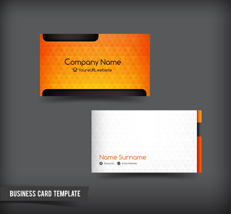 现代几何风格的矢量名片设计