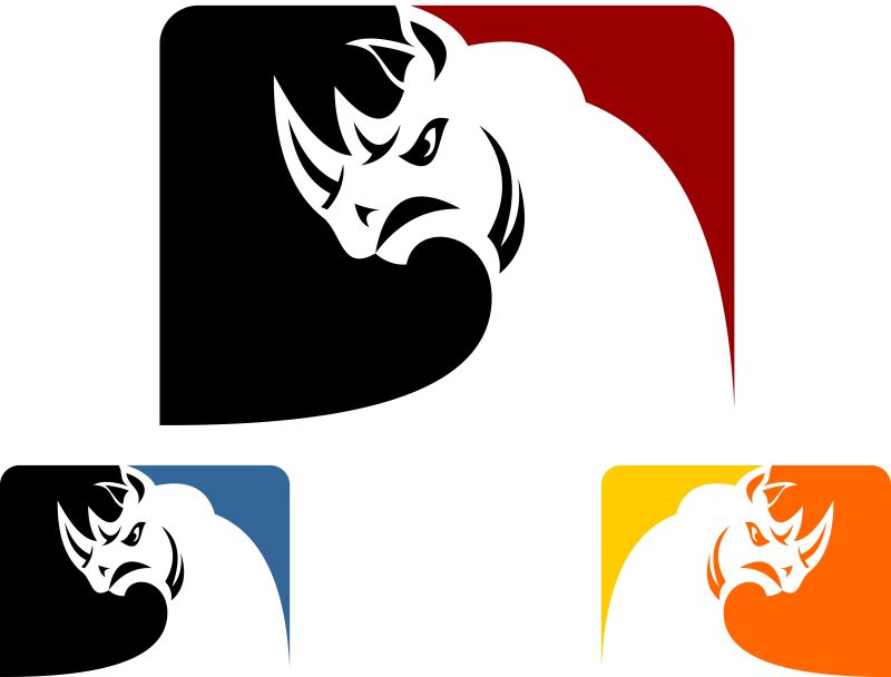 创意矢量卡通动物的标志设计