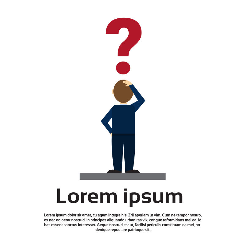 矢量思考问题的商人概念插图