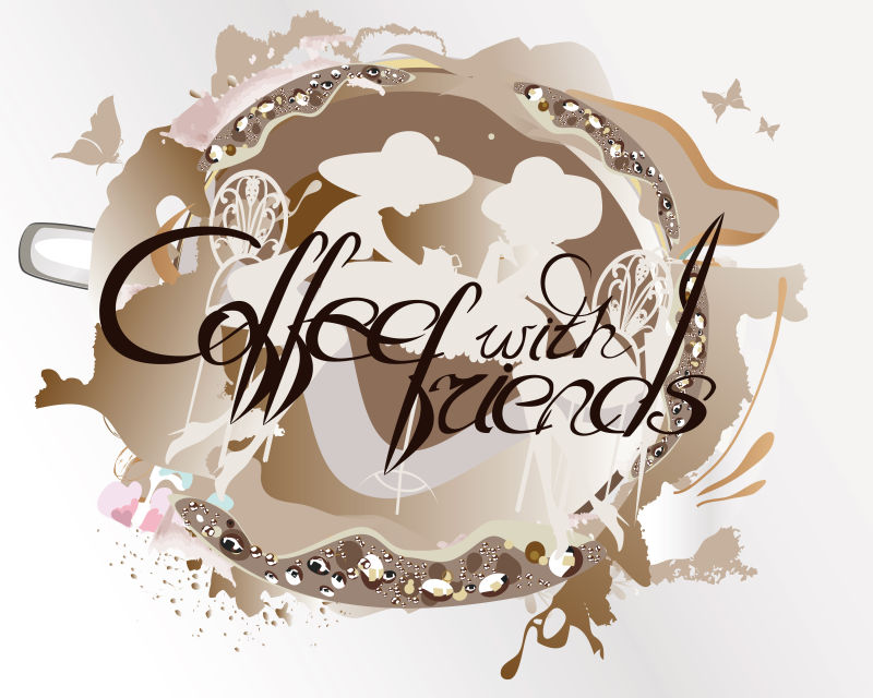 创意矢量咖啡主题创意插图