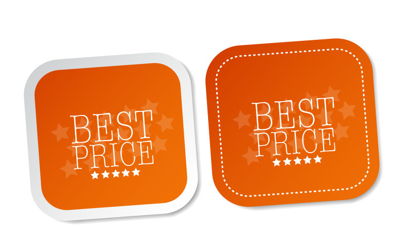 橙色百思买贴纸矢量设计