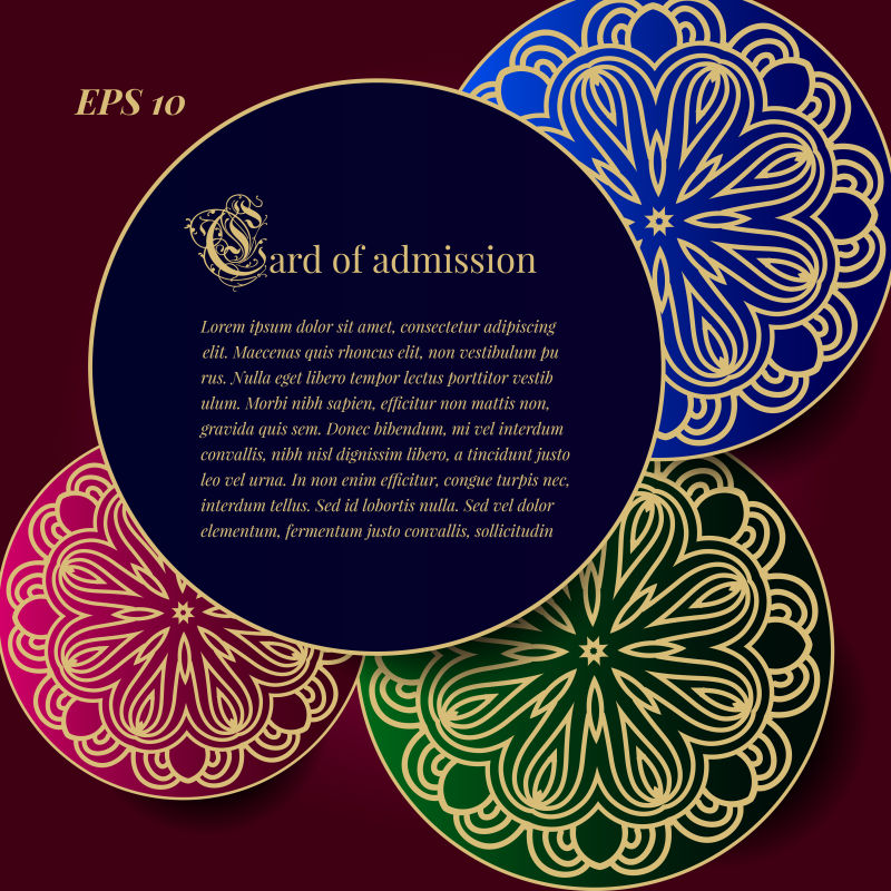 创意古典金色矢量装饰花卉信封背景