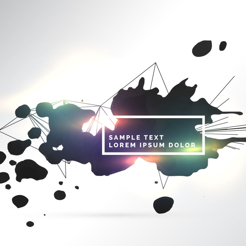 抽象矢量墨渍元素背景