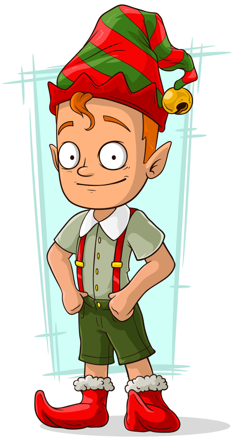 矢量的卡通小精灵插图