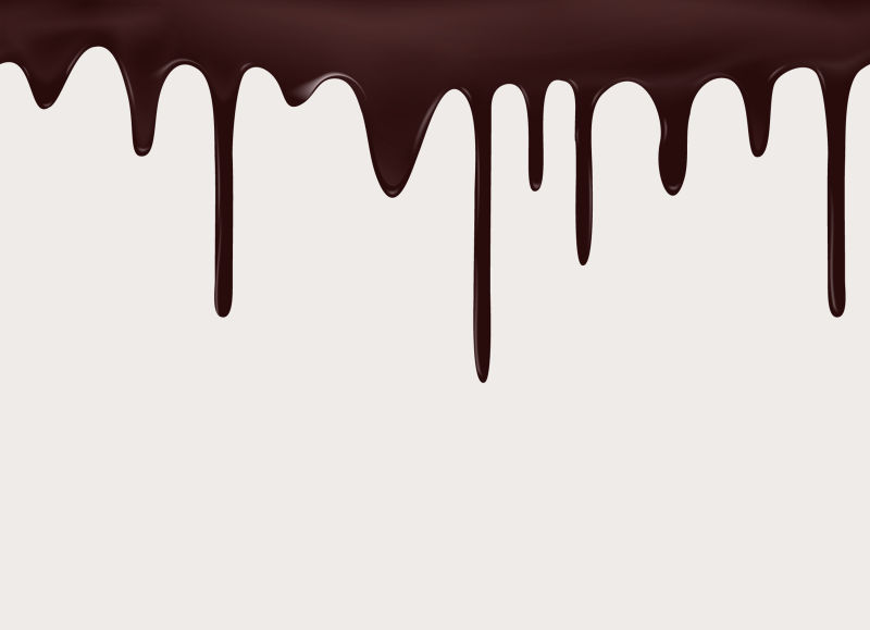融化的巧克力手绘图片