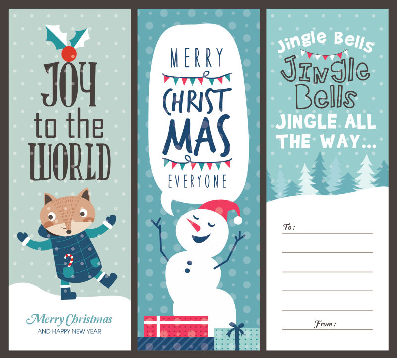 圣诞元素的创意矢量背景