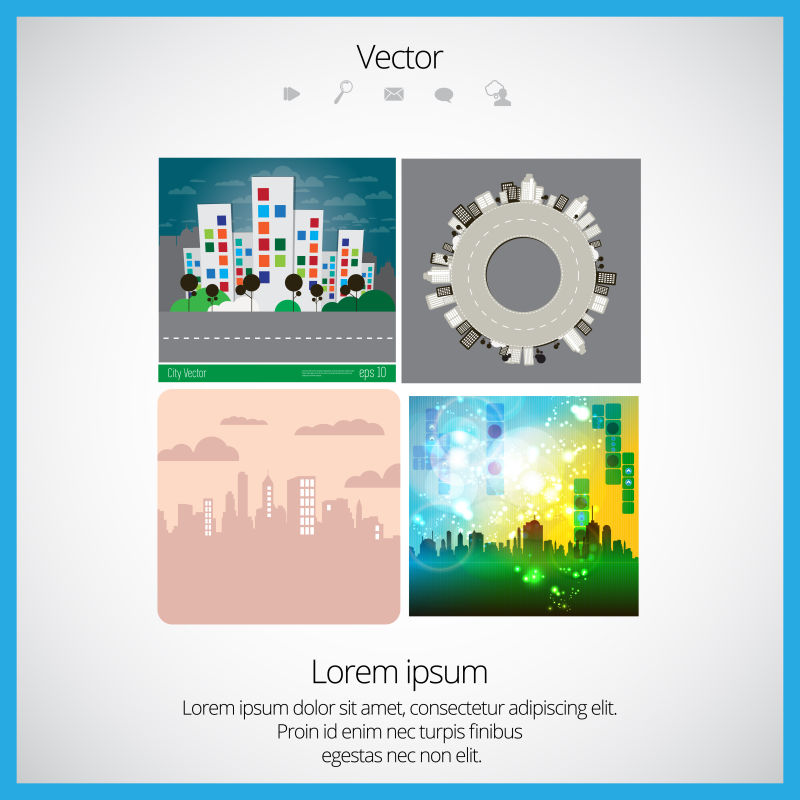 城市设计元素矢量