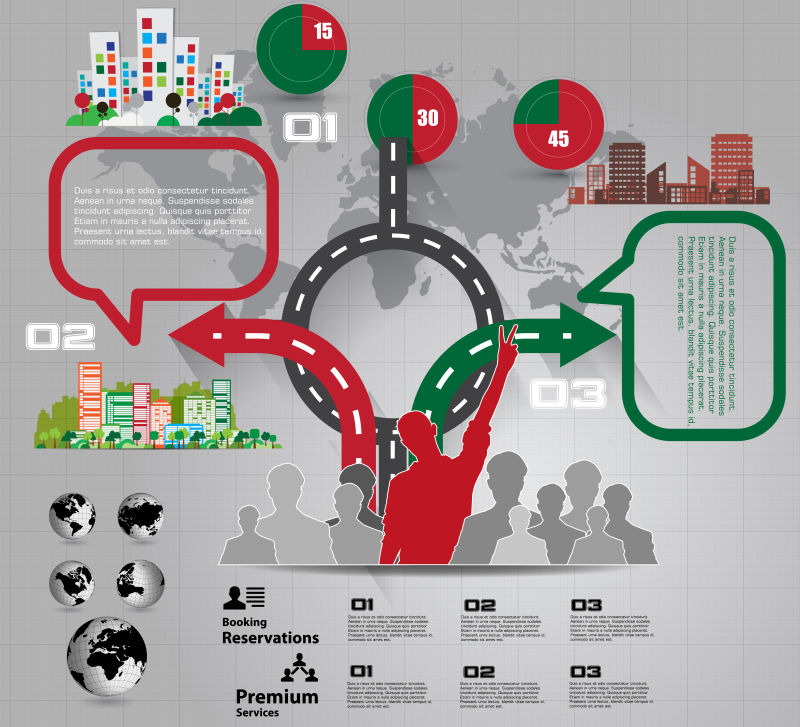 矢量创意城市平面设计元素