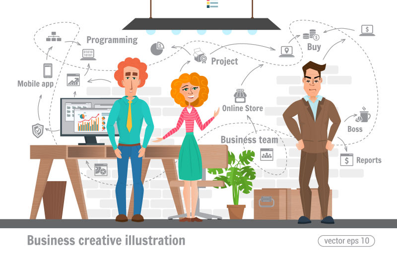 矢量的商业办公插图设计