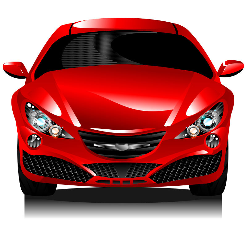 矢量的红色汽车插图设计