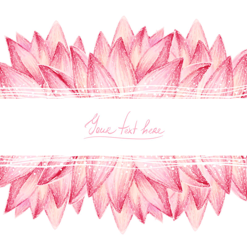 抽象矢量手绘莲花元素的创意背景