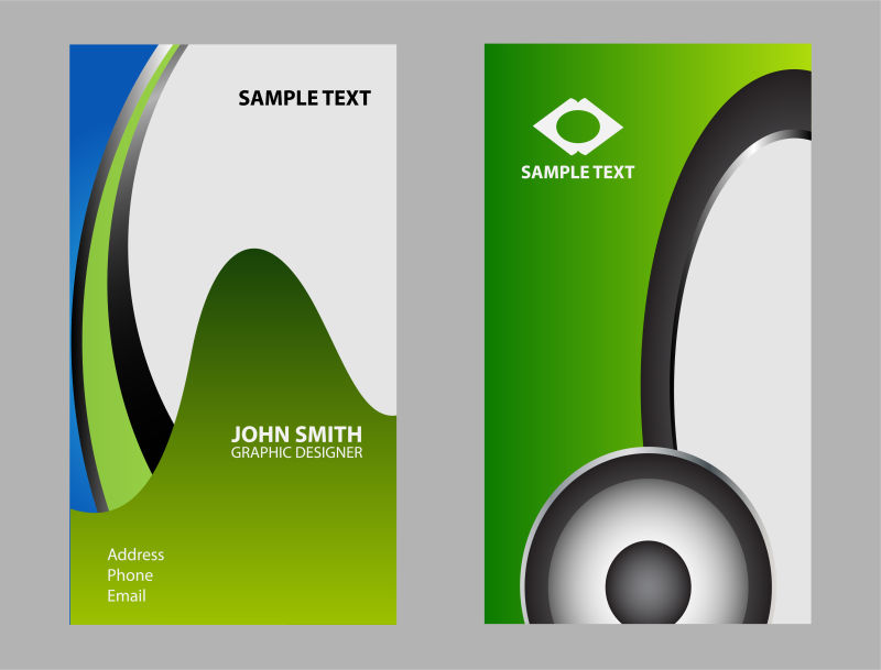 创意矢量绿色时尚宣传册设计