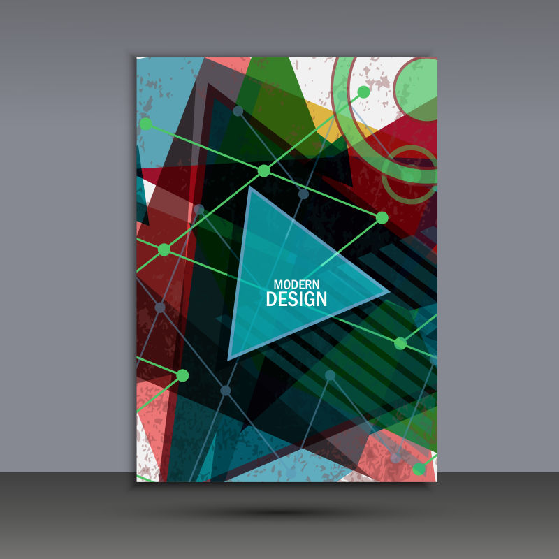 创意矢量迷离色彩的宣传设计