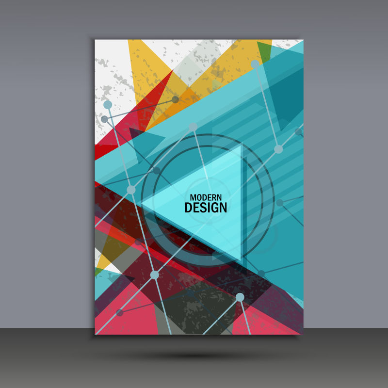 抽象色彩的矢量宣传海报设计