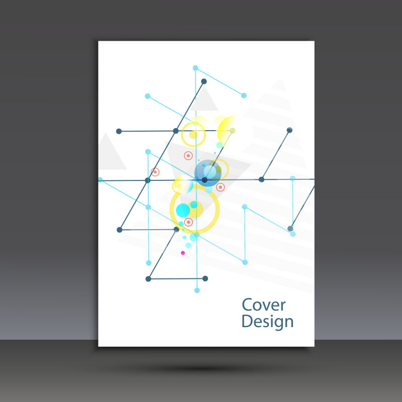 矢量抽象几何元素创意宣传册设计
