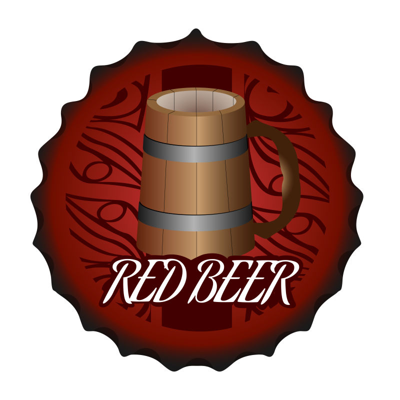 创意矢量复古啤酒标签设计