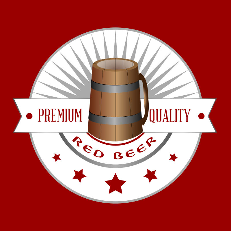 矢量简易的创意啤酒标签设计