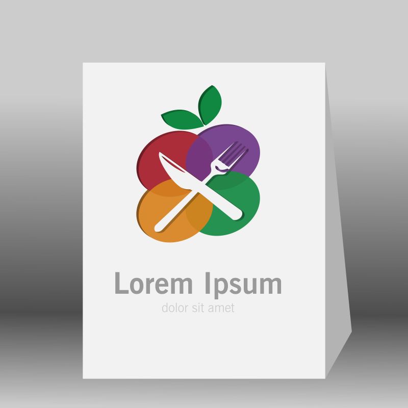 矢量的素食餐厅标识