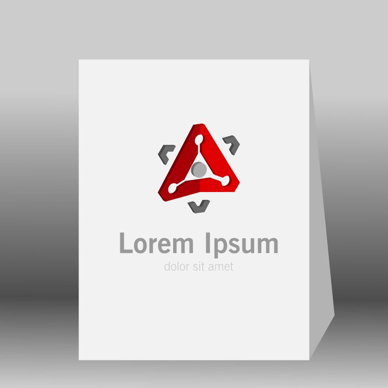 矢量的立体三角标志设计