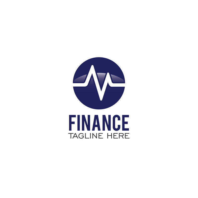 创意矢量抽象几何金融概念的标志设计