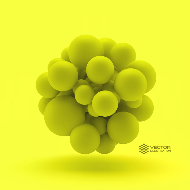 矢量3D球体概念