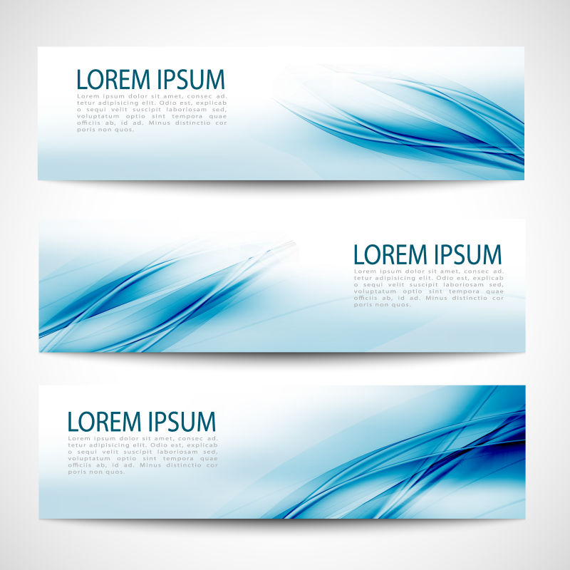 矢量的蓝色线条横幅