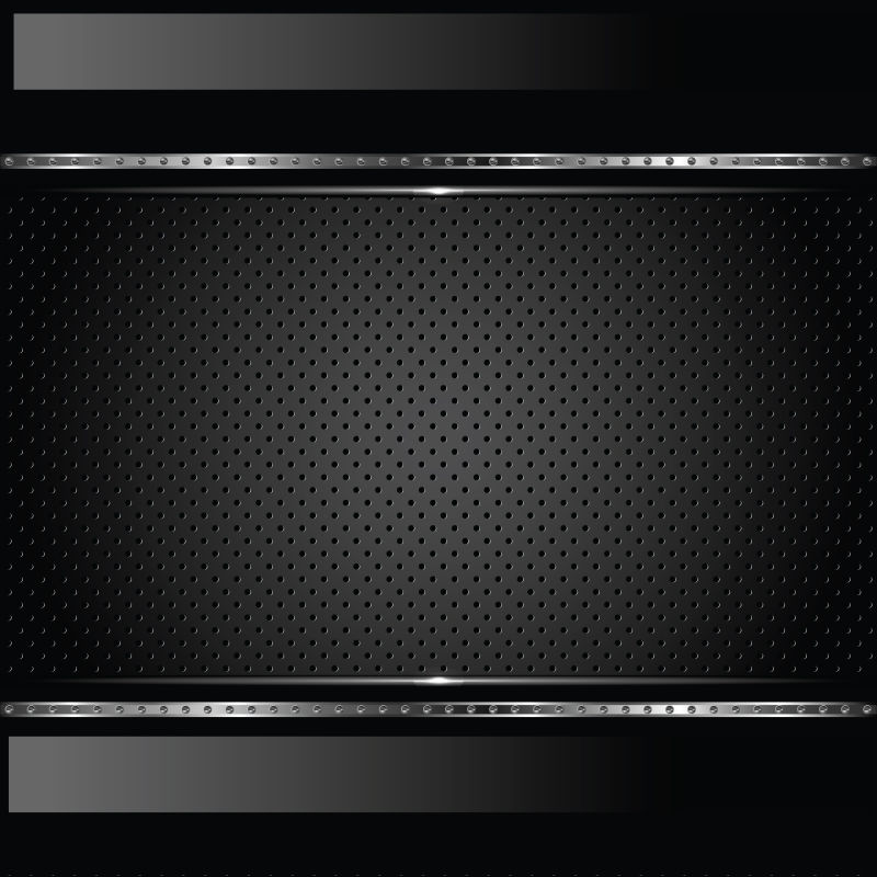 矢量黑色的金属背景