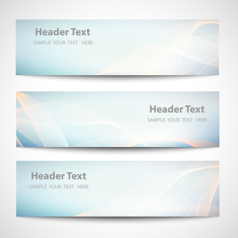 条纹图案的商业宣传横幅设计