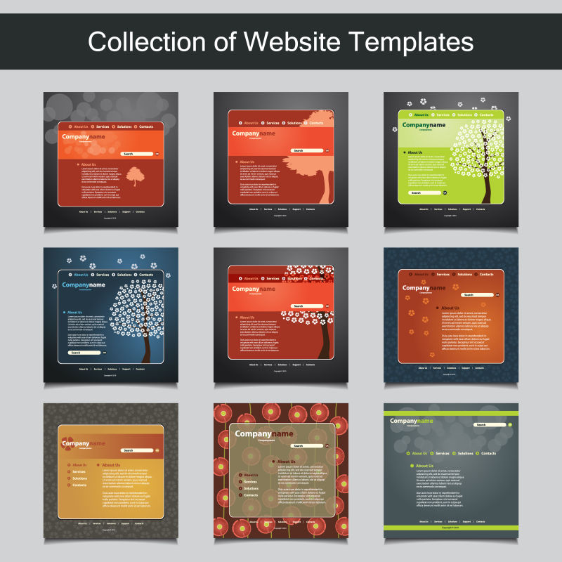 创意现代设计风格的网页设计