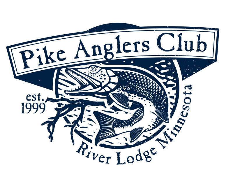 复古派克鱼徽章矢量设计